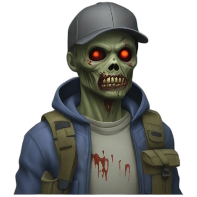 COVID bakteria zombie as the DayZ game character emoji