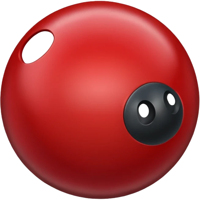 red bowling ball  emoji