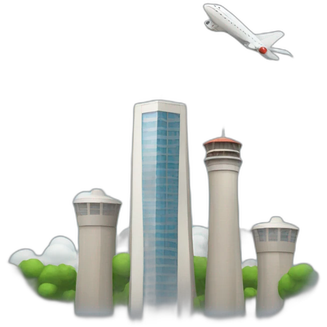 Towers with planes emoji
