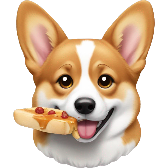 Corgi eating emoji
