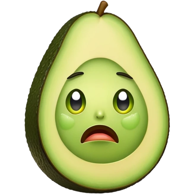 sad avocado crying emoji