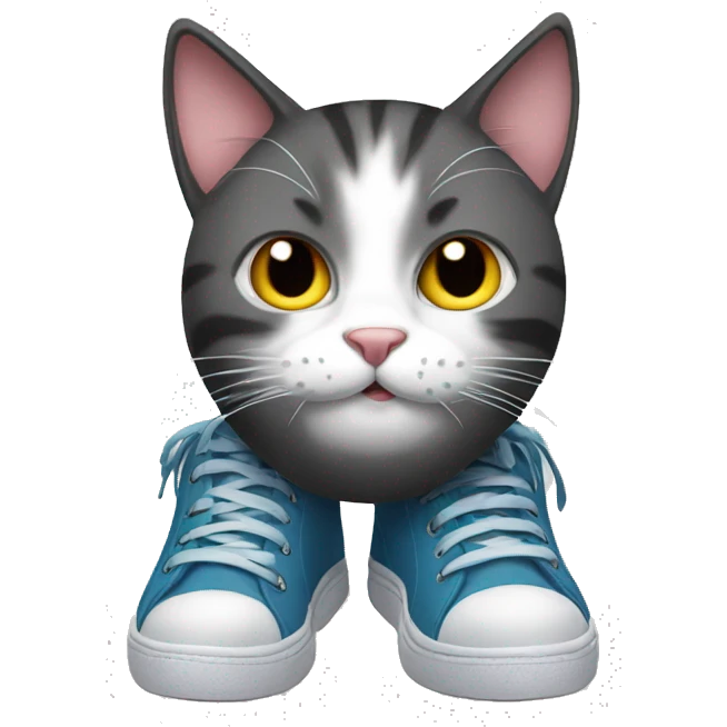 Cat with shoes emoji
