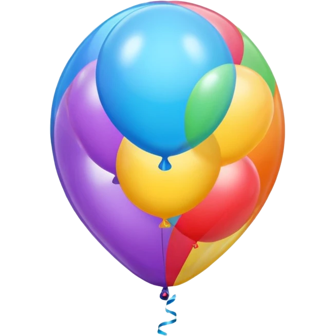 glossy plastic ballon emoji