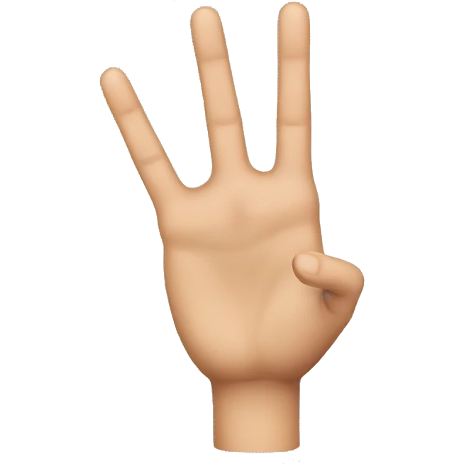 4 finger upside down emoji