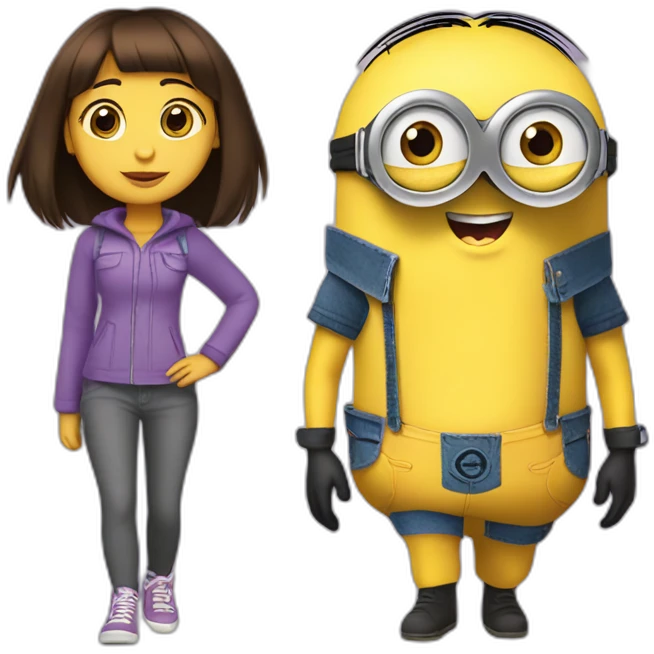 Combination of dora the explorer and minion full body emoji | AI Emoji ...