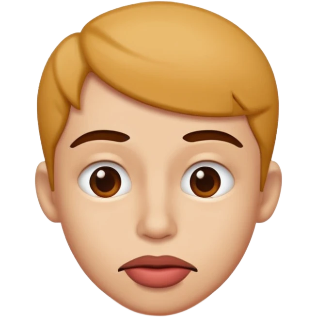 Lip biting emoji