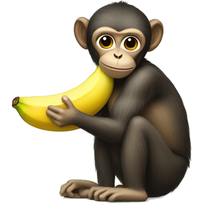 monkey with tutu eating banana emoji