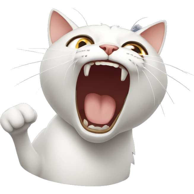 shouting cat emoji