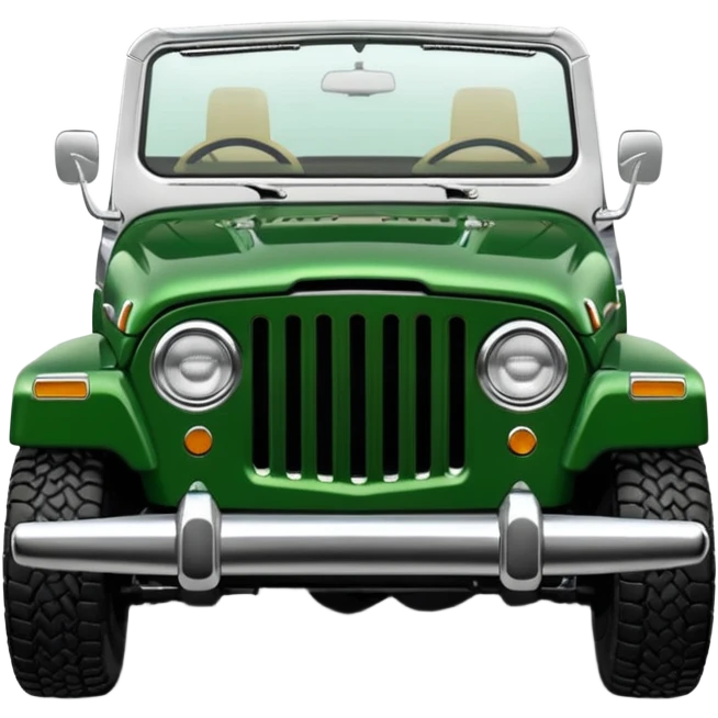 jeepster commando without top with straight flat bonnet emoji