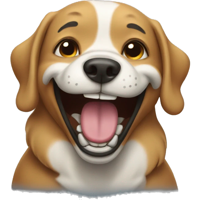 Dog laughing emoji emoji