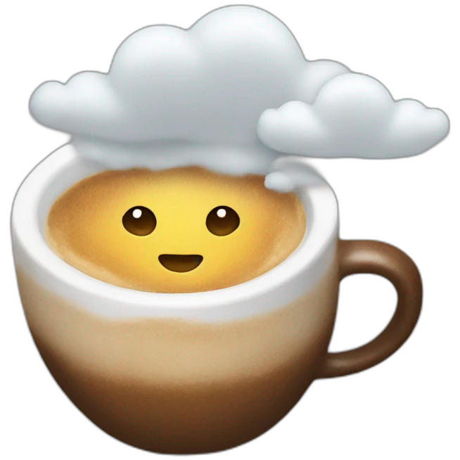 clouds in coffee cup emoji