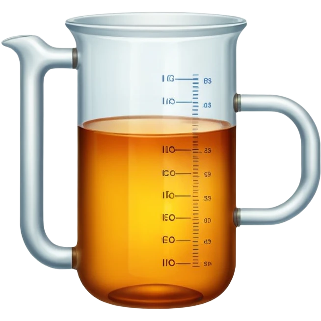 tea in a laboratory measuring cup emoji