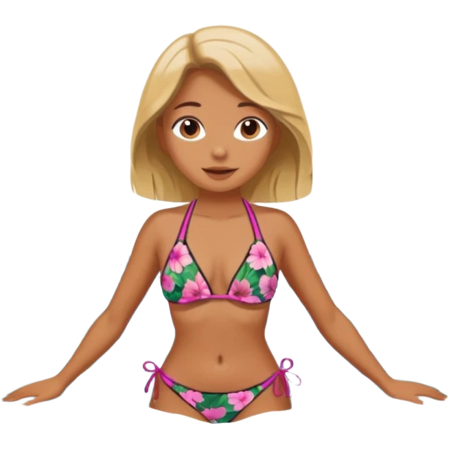 A girl swimming in Goan ocean emoji
