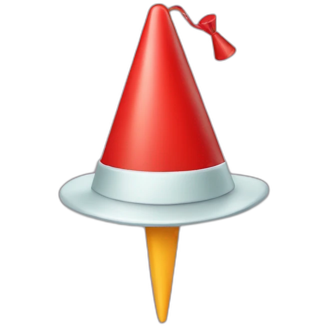 red thumbtack with party hat emoji