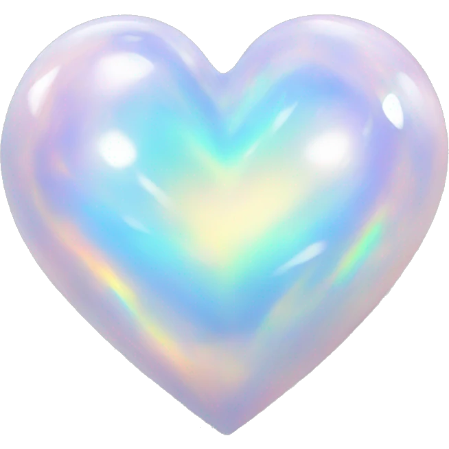 Opal heart  emoji