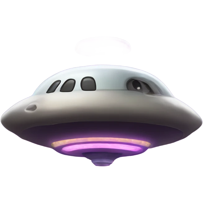 UFO beaming up a cow emoji