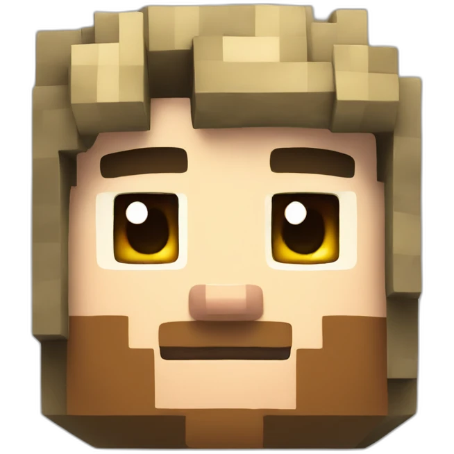 A minecraft steve emoji