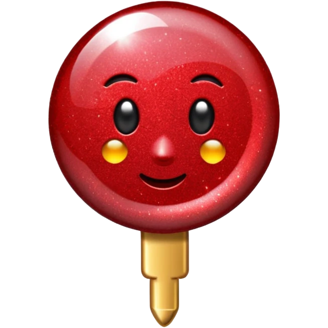 glitter red pin emoji