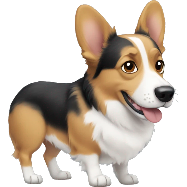 Corgi and Australian Shepard mix emoji