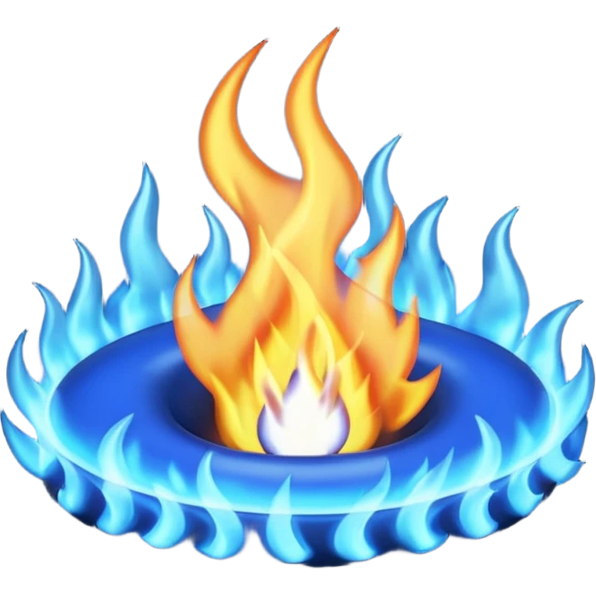 gas blue fire emoji
