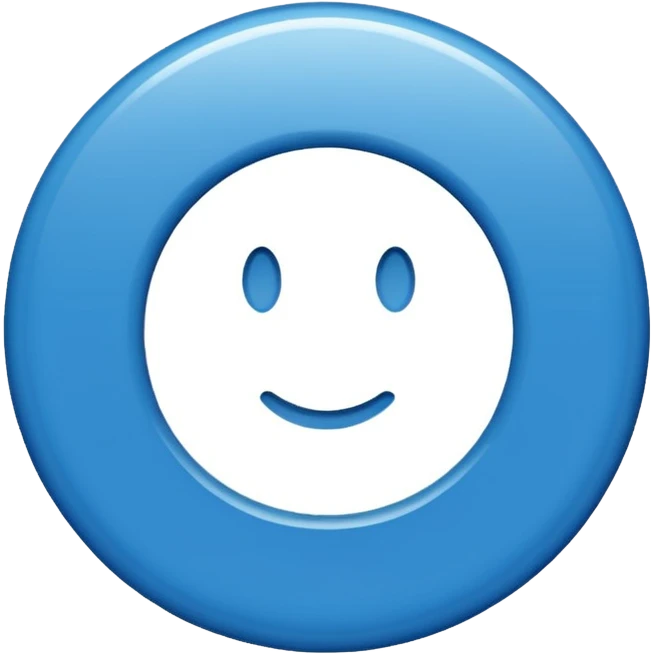 Un círculo azul con un ✅ en medio emoji