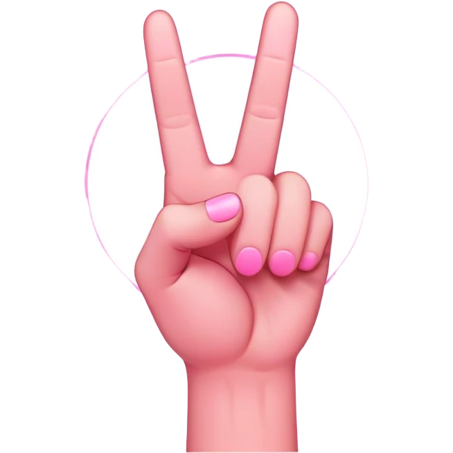 the peace fingers on a pink background that Danny Bauer from Better leaders better schools uses emoji