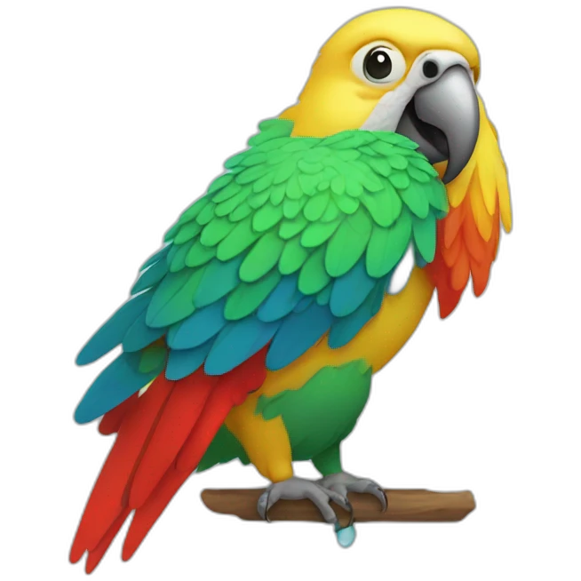 crying party parrot emoji