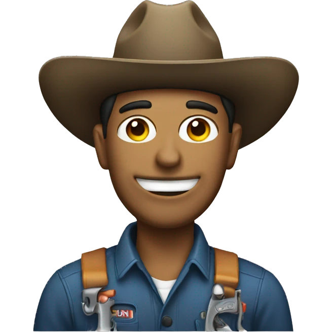 Mechanic wearing a sombrero emoji