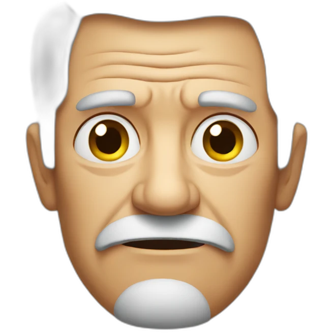 grumpy grandfather emoji