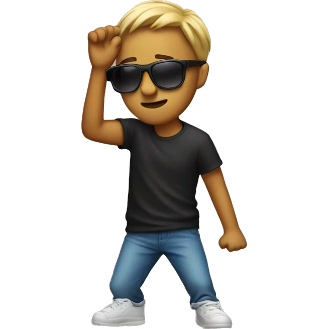 Person dabbing while wearing sunglasses  emoji
