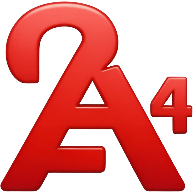 number 4 bold red emoji