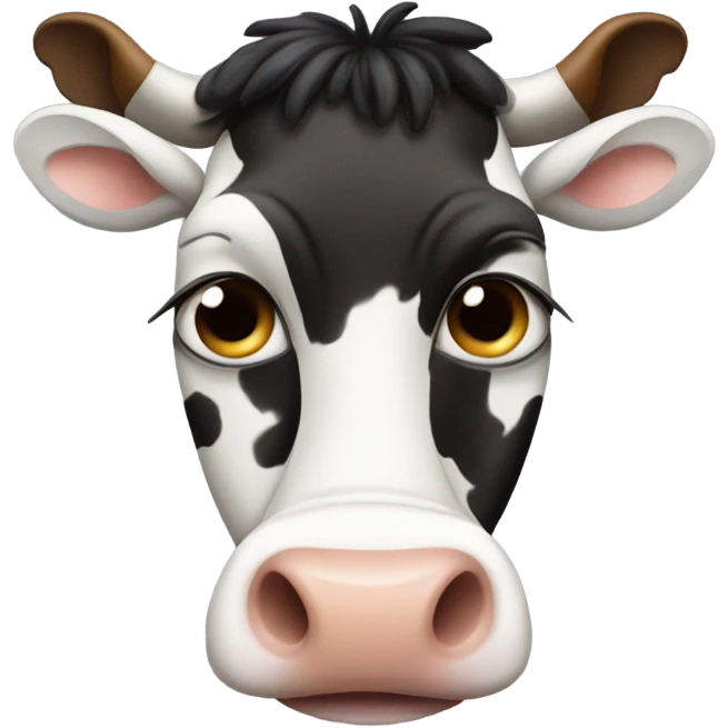 Cow with human face emoji