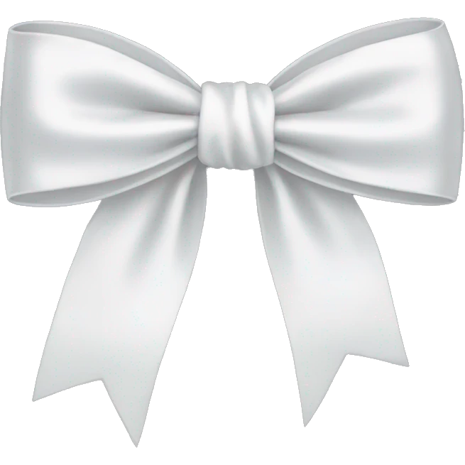 white satin bow emoji