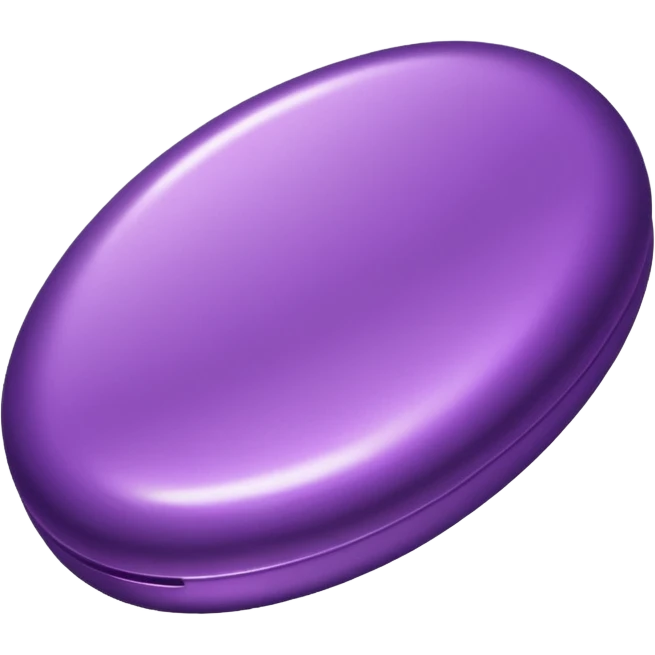 metallic purple oval candy emoji