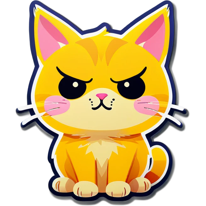 Sad yellow cat  emoji