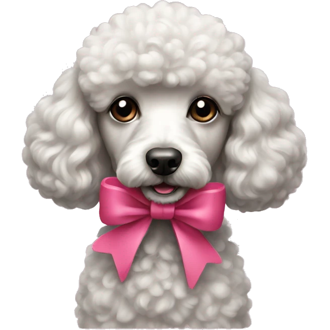 Poodle with bow emoji
