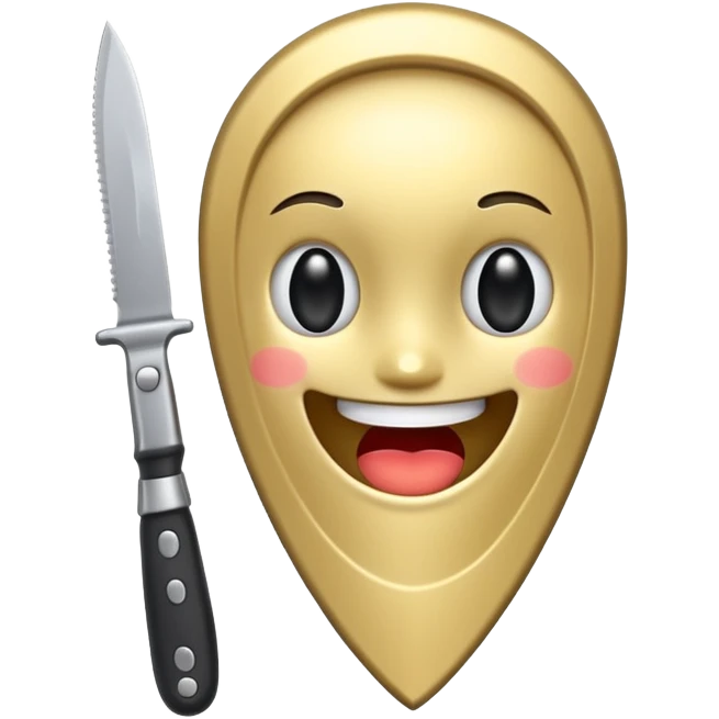 cute knife with face emoji