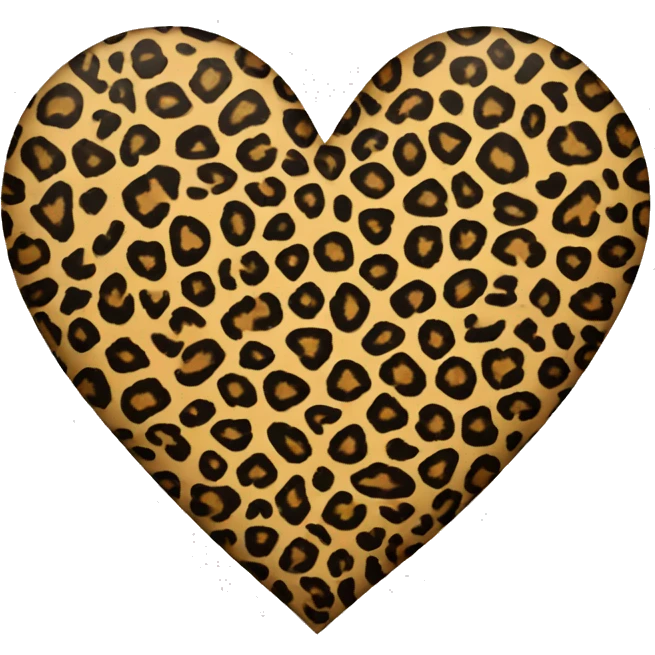 Leopard print heart emoji