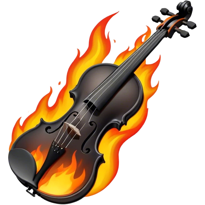 black violin on fire emoji