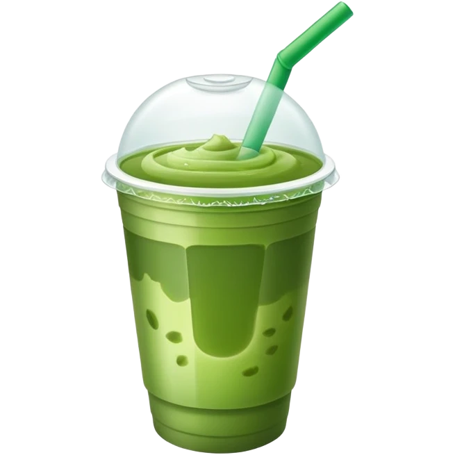iced matcha plastic cup with lid emoji
