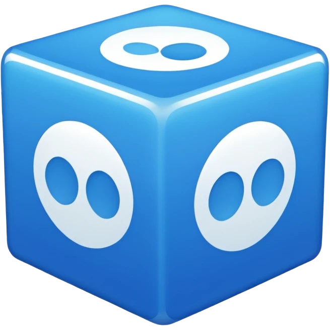 Cube BLUE  emoji