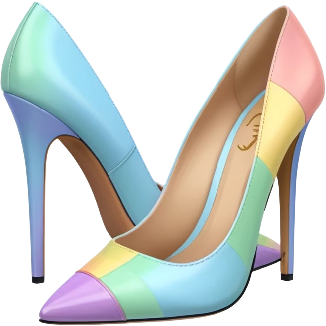 Rainbow pastel heels emoji