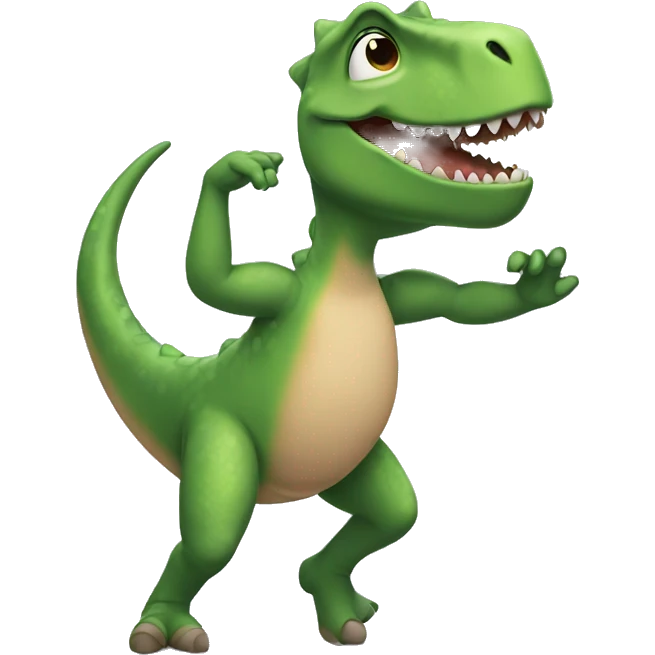 The dinossaur dancing ballet emoji