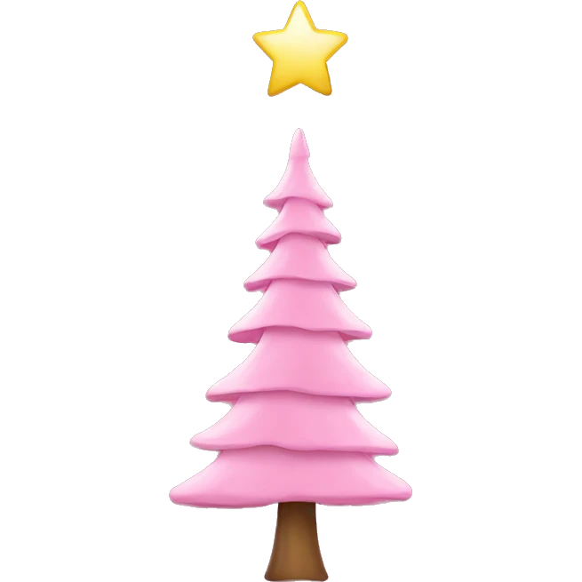 Pink christmas tree emoji