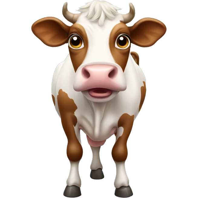 Cow with big utters emoji