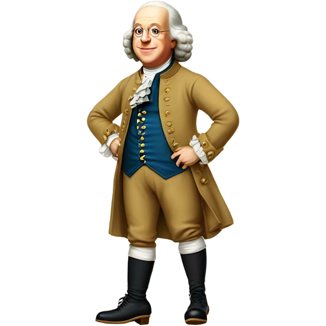 Benjamin Franklin roller skating emoji