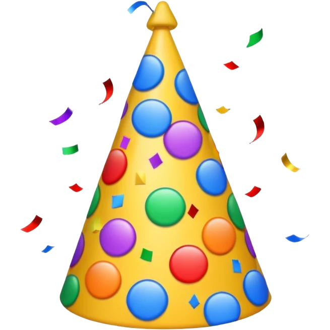 Happy Birthday Confetti Hat without Human emoji