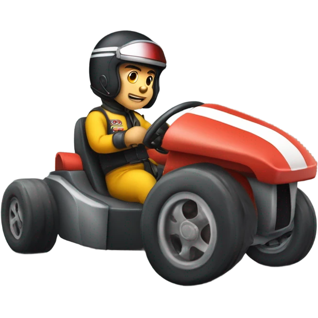 um piloto de carro dirigindo um carro emoji