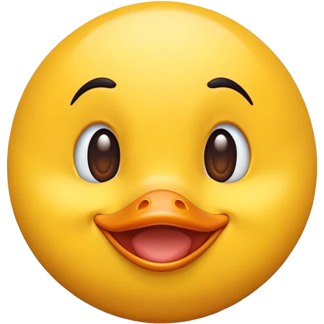 Yellow emoji with duck lips emoji