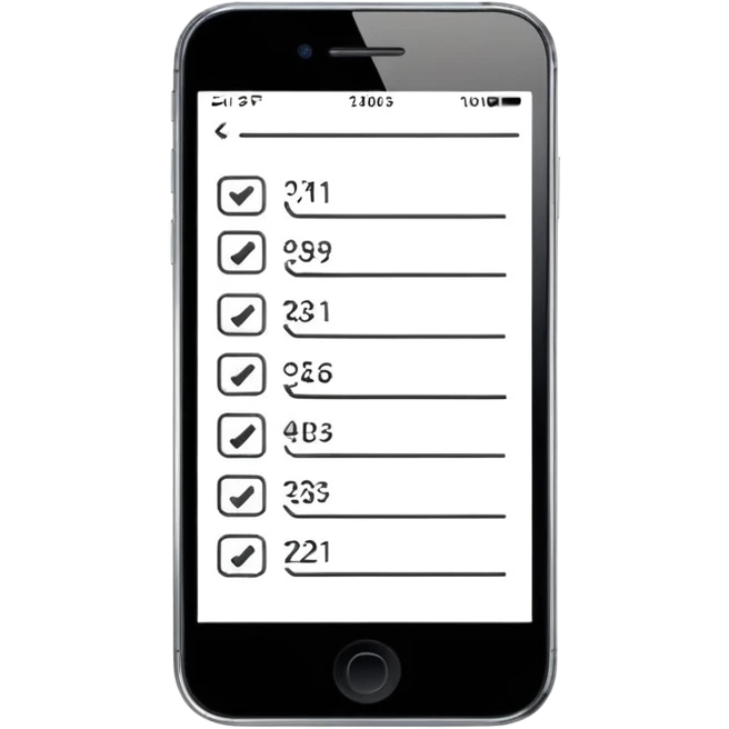 Minimalistic flat vector icon, iOS style, thin black contour on white background. Smartphone with code brackets <> on the screen. Clean, no text, no shadows emoji